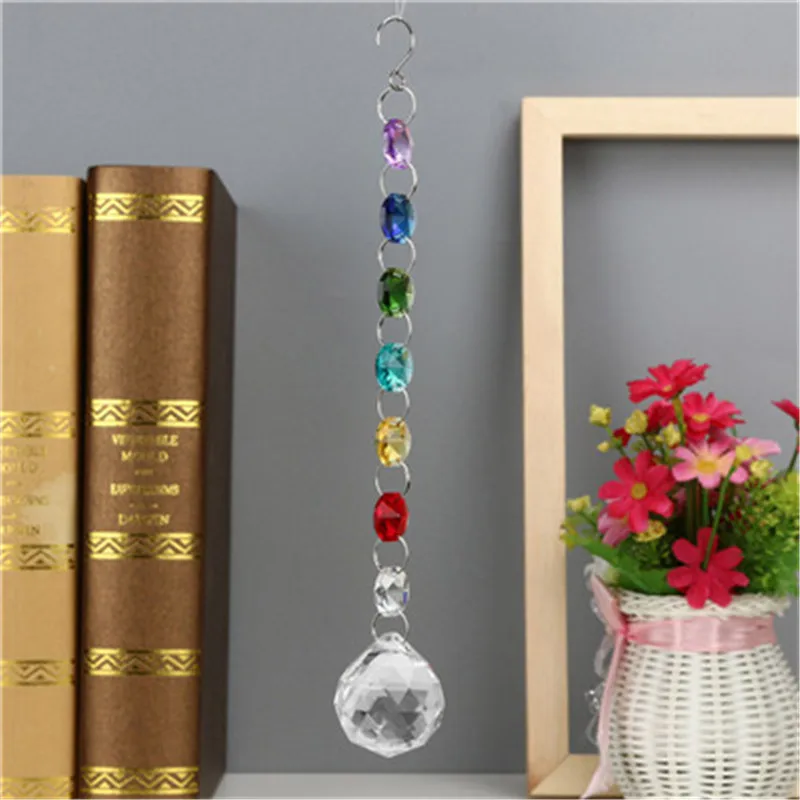 Crystal Ball Prisms Pendant Hanging DIY Bohemian Wedding Decor Gift Christmas Tree Ornaments Home Party | Дом и сад