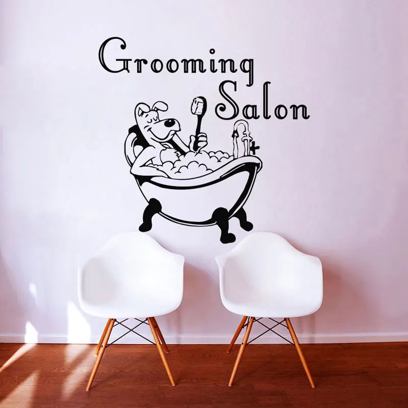 

Dog Care Wall Decal Grooming Salon Wall Stickers Pet Shop Home Decor Vinyl Pet Shop Salon Wallpaper Removable Pets Sticker RL05
