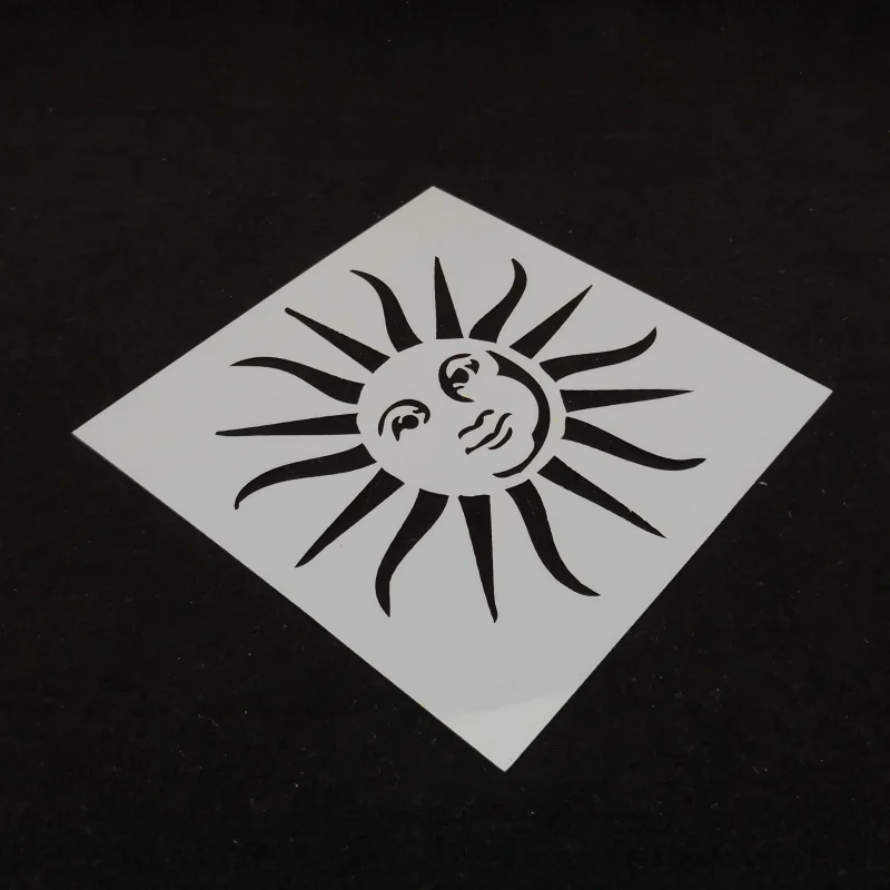 15*15 Sun god ПВХ слоистые трафареты для рукоделия трафарет рисования домашний декор