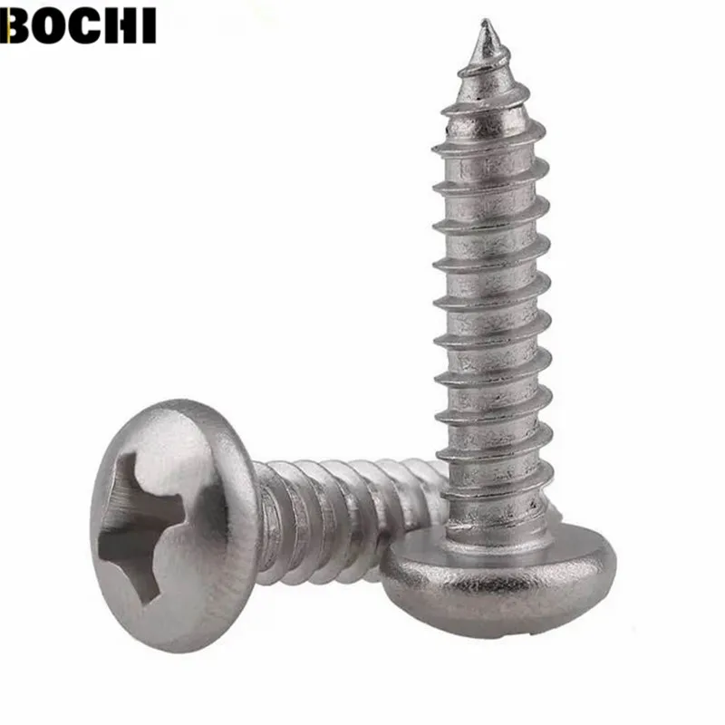 

50pcs GB/T845 M3.5 M4.2 304Stainless Steel Large round pan Head Self Tapping Screws / Umbrella Head Self-Tapping Screw
