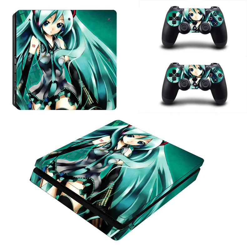 Hatsune Miku проект Diva PS4 тонкий стикер кожи виниловые наклейки для Sony Playstation4 PS 4 тонкая консоль и контроллер