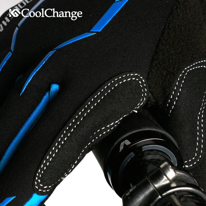 Зимние теплые ветрозащитные велосипедные перчатки CoolChange уличные спортивные для