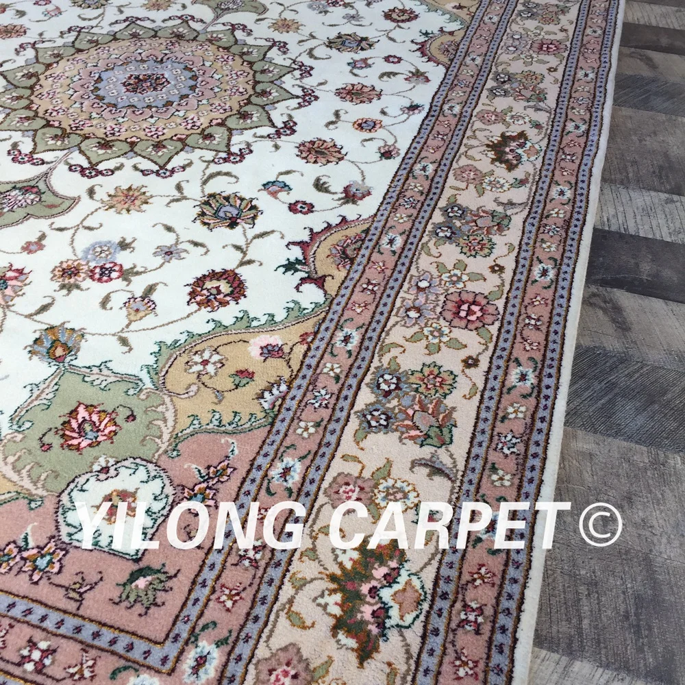 Yilong 4 'x 6' ручной работы узлом в турецком кабинете используется тонкий мягкий