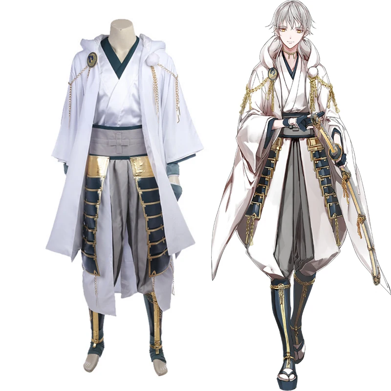 

Touken Ranbu Online Косплэй костюм Tsurumaru Kuninaga Косплэй полный комплект, состоящий из универсального костюм самурая на Хэллоуин, Рождество, по индивидуальному заказу