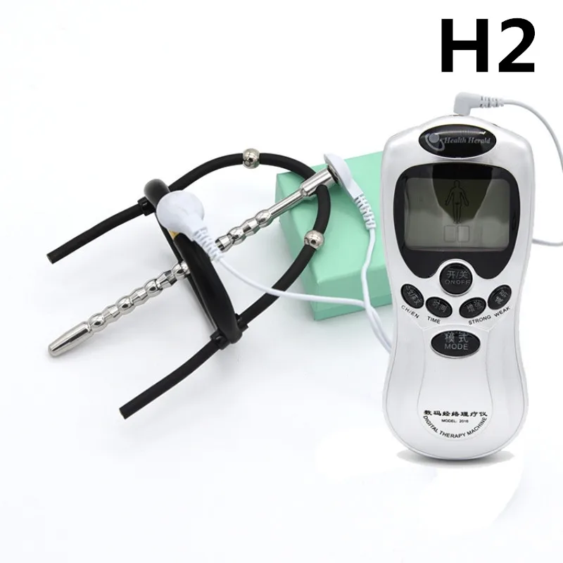 Стимуляция силиконовое кольцо для электрошока с 2 шариками уретральной