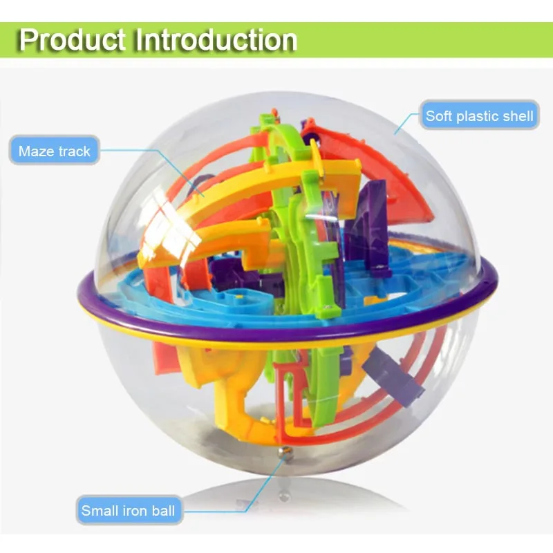 3D мяч лабиринт головоломка Лабиринт плексиглас игра Развивающие игрушки для