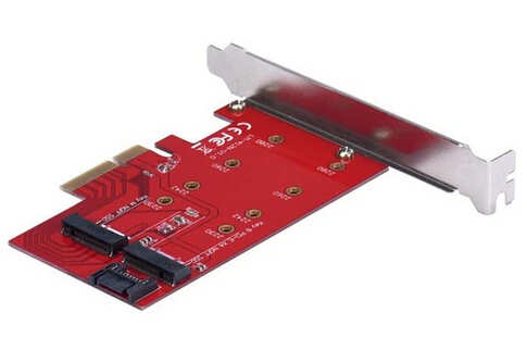 

SP 2 Port NGFF M.2 B + M Key SSD To PCI-E PCI Express 4X Adapter Card