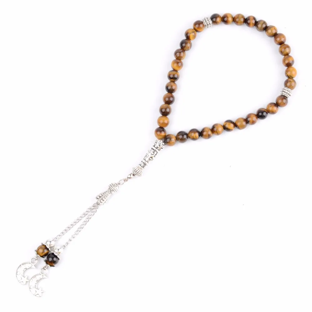 Мусульманские браслеты из натурального камня Tasbih для женщин и мужчин 33