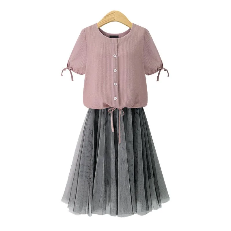 Женское шифоновое платье с кружевным верхом тонкое большого размера костюм из