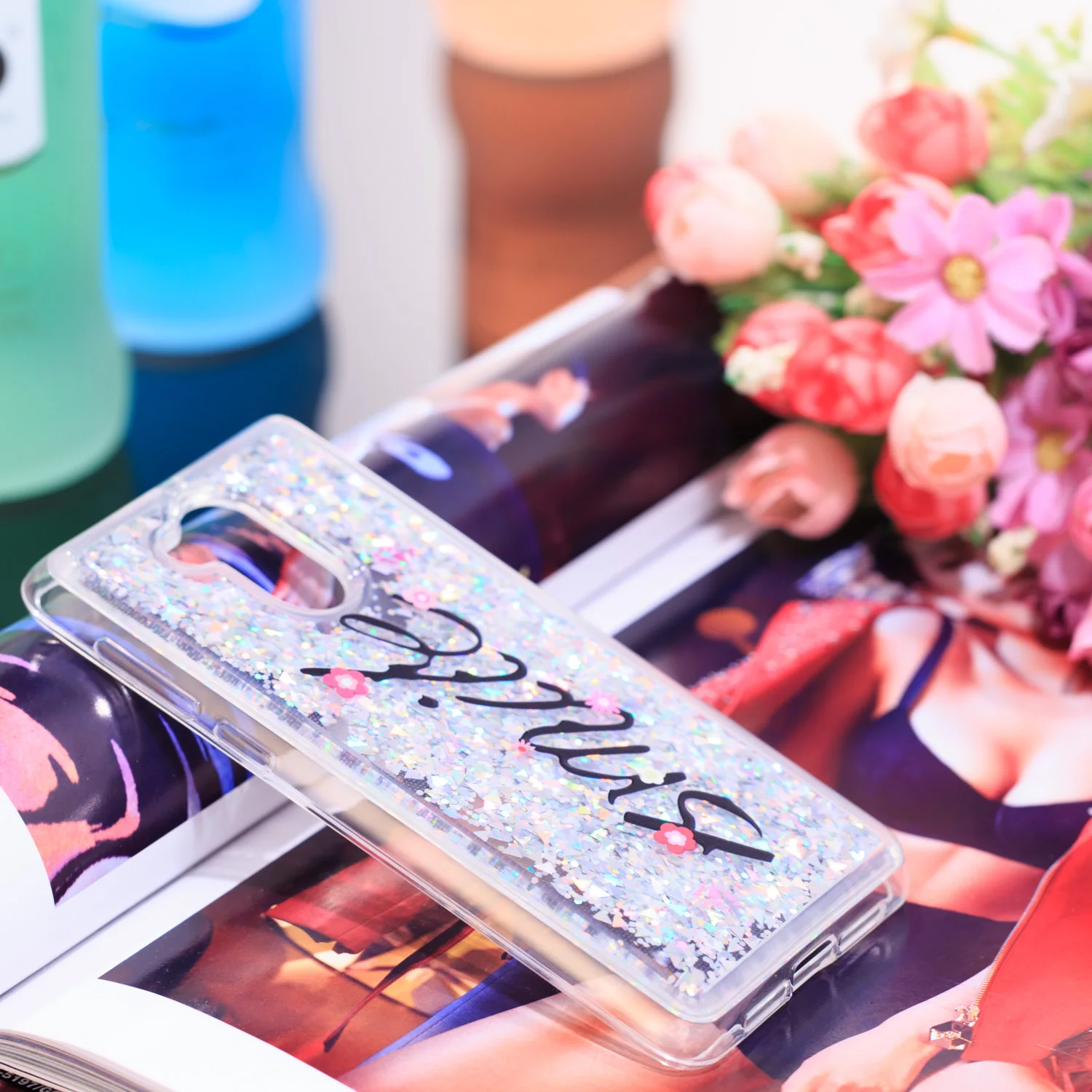 Блестящий Жидкий чехол для Huawei Enjoy 6s /Honor 6C /P9 Lite Smart / Nova DIG L21HN L01 TL10 силиконовый