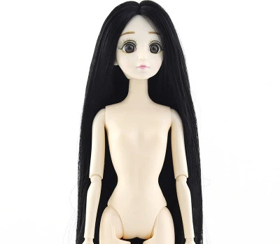 aa 1/6 12 дюймов куклы голубые глаза подвижные суставы обнаженное тело bjd кукла подарок для девочек игрушки Длинные прямые Кудрявые каштановые красные волосы - Цвет: aa