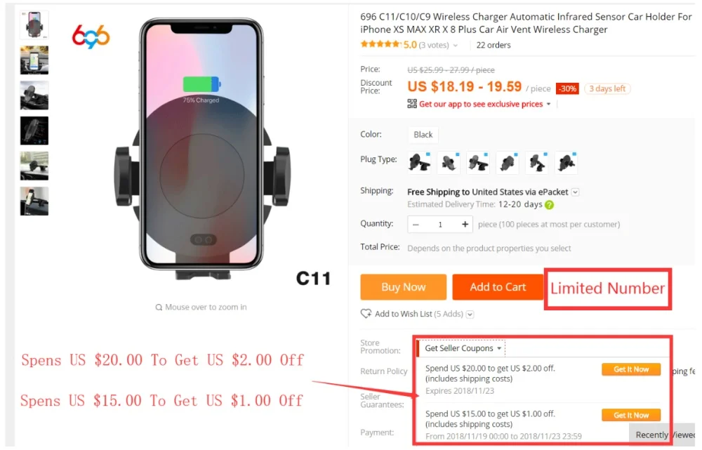 696 C10/C11/C9 power Bank быстрое Беспроводное зарядное устройство индукция Автоматический Инфракрасный индукционный держатель для iPhone XS/8 Беспроводное зарядное устройство