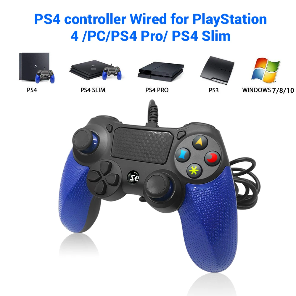 

Проводной игровой контроллер для Sony Playstation 4, DualShock, джойстик с вибрацией, геймпады для Playstation 4