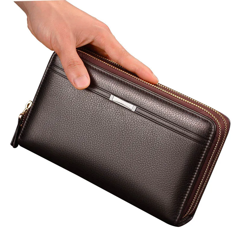 

Brand wallet men wallets leather fashion handbags Men's wallet luxury high capacity casual black men's handbag wallet leather