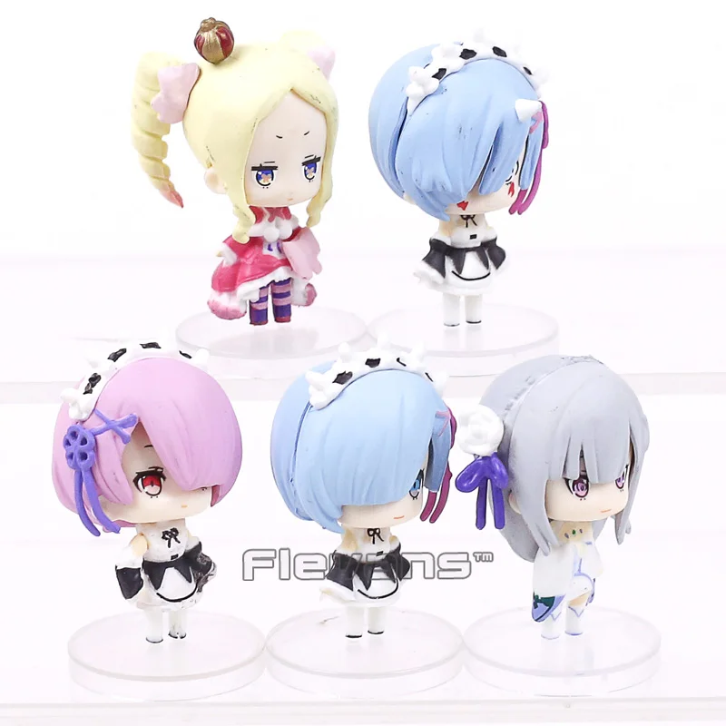Мини-фигурки из ПВХ Re Zero Kara Hajimeru Isekai Seikatsu Rem Ram Emilia beатрис игрушки 5 см шт./компл. |