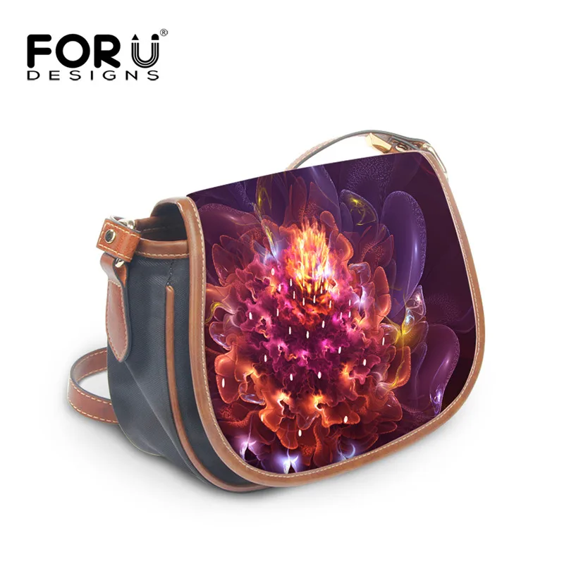 FORUDESIGNS/стильная женская сумка через плечо из искусственной кожи с цветком