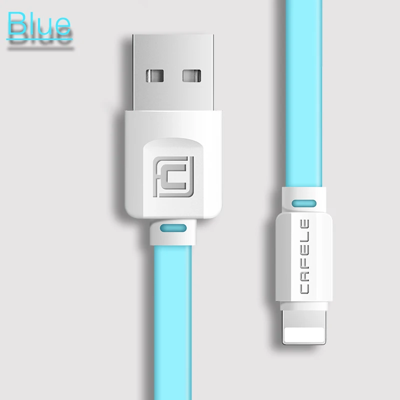 CAFELE usb-кабель для зарядки iPhone x xs max xr 8 7 6s 6 5 plus кабель для синхронизации данных для IOS 12 11 прочный usb-кабель - Цвет: Blue