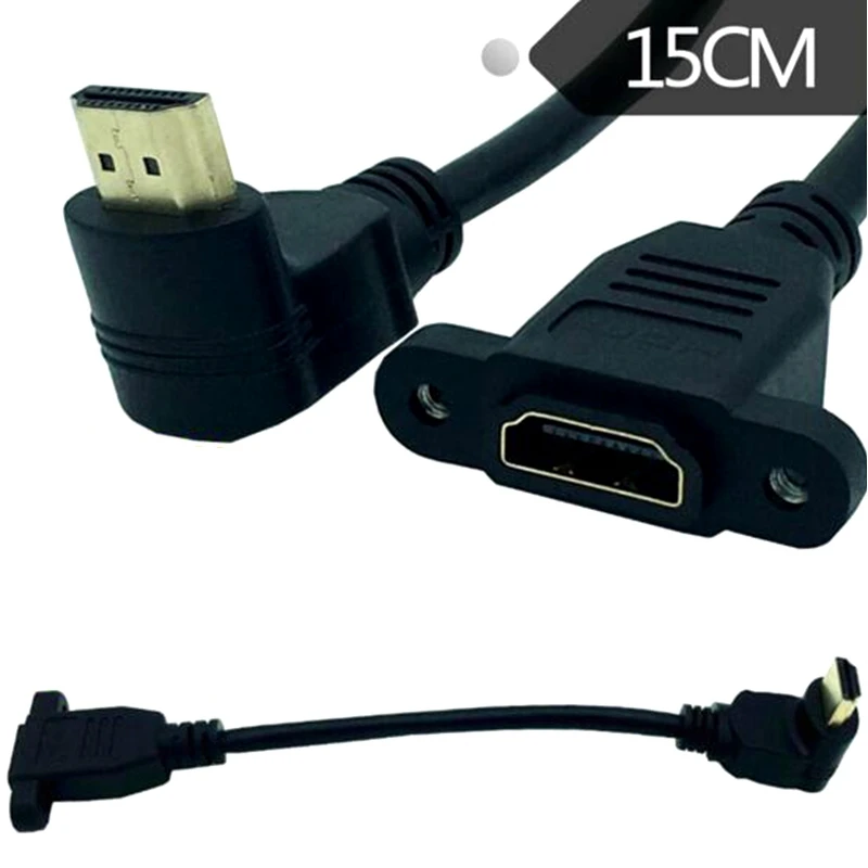 15 см HDMI 2.0 4K * 2k кабель 60 Гц 2 0 в v2.0 правый левый вверх вниз угол Панельное крепление