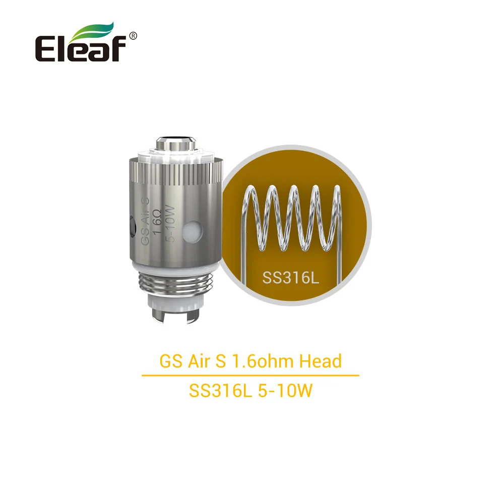5 шт./лот оригинальный eleaf GS Air S 1 6 Ом головка для iTap MTL электронная сигарета катушки