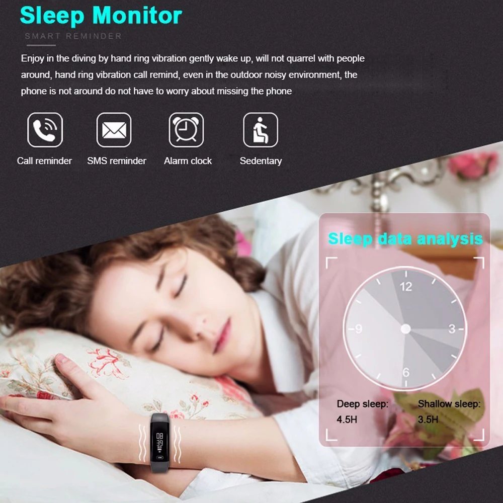 M2 смарт браслет с измерителем артериального давления наручные часы пульсометр