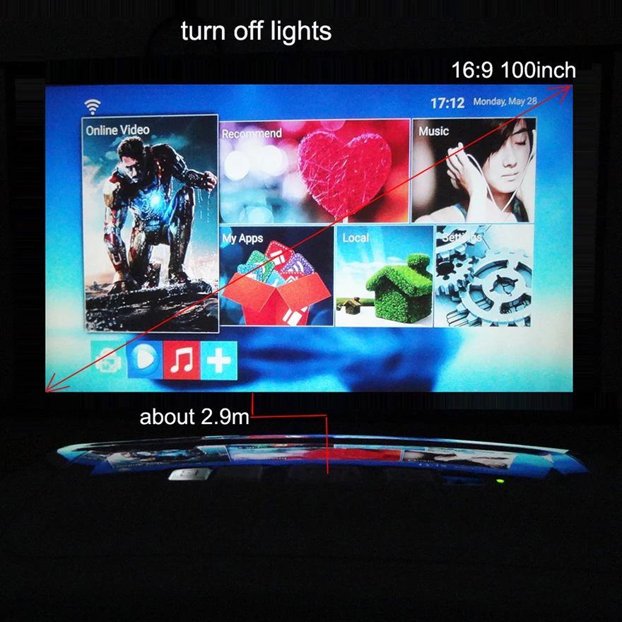 Прозрачный по доступной цене! SmartIdea проектор Android 6,0 1080P HD светодиодный Умный домашний проектор мультимедиа 3D цифровая видеоигра Proyector Beamer