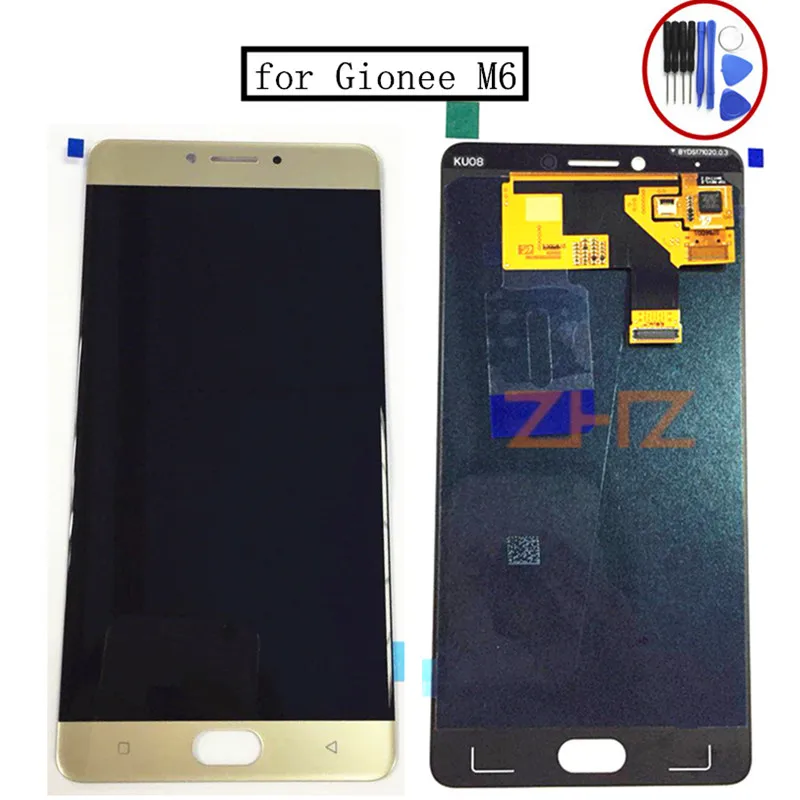 ЖК-дисплей для Gionee M6 GN8003 со штативом с бесплатной доставкой + запасные части для ремонта инструментов