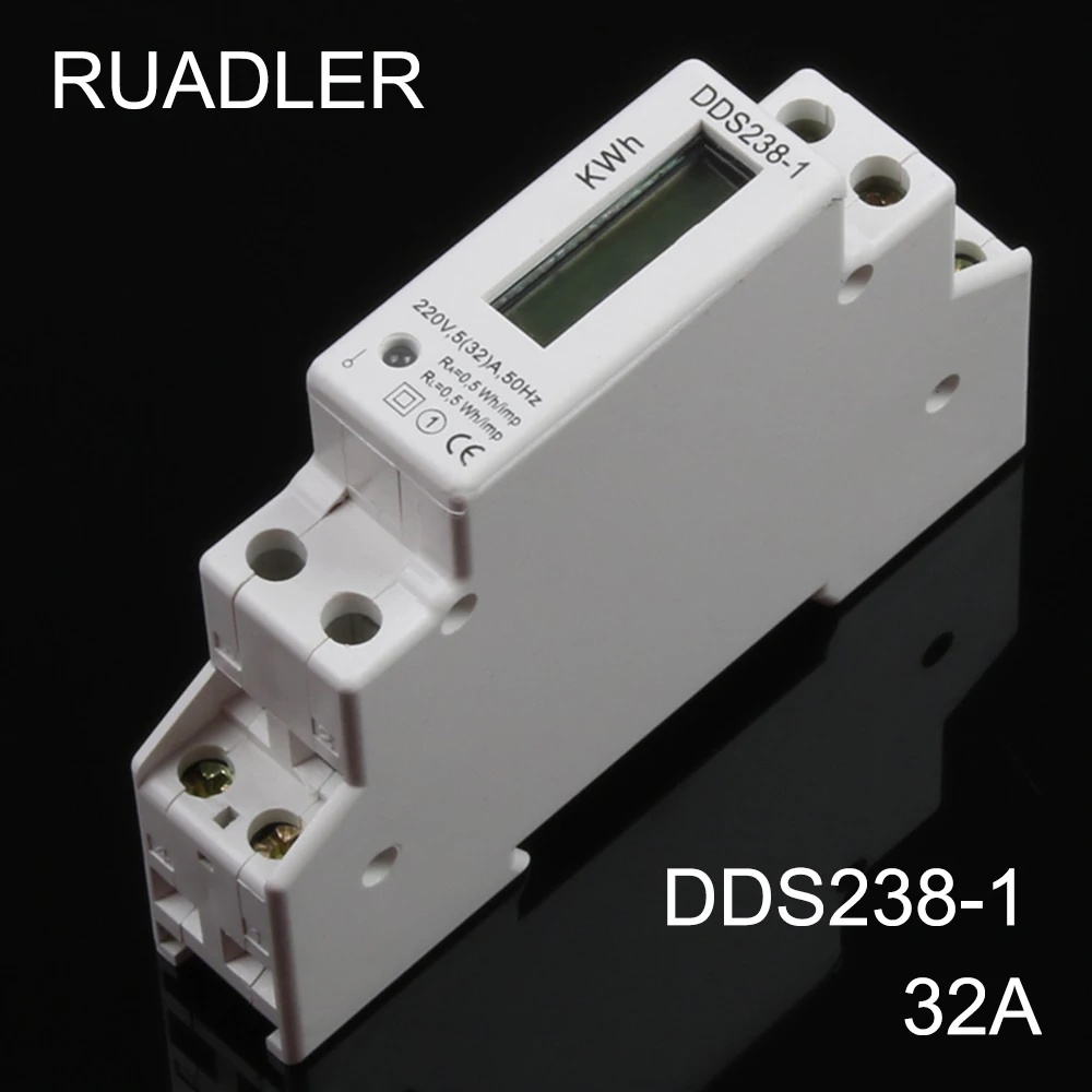 DDS238-1 lcd 5(32) A 230VAC 50Hz одна фаза полюс din-рейку киловатт-час кВт-ч счетчик энергии абсолютно измеритель мощности