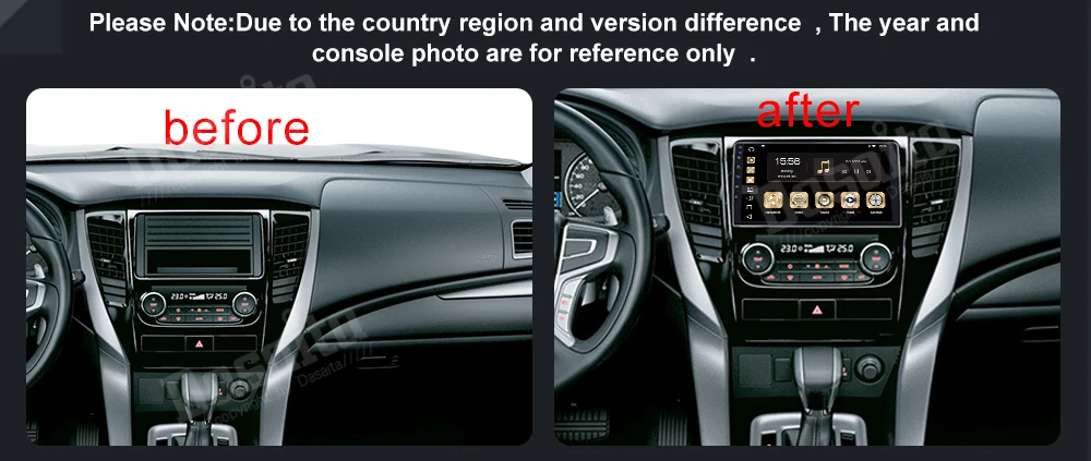 Dasaita " Android 9,0 Автомобильный gps радио плеер для Mitsubishi Pajero Sport с восьмиядерным процессором 4 Гб+ 32 ГБ авто стерео Мультимедиа