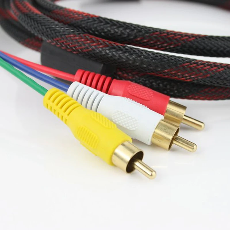 1 5 м HDMI-совместимый штекер 5RCA RGB Аудио Видео AV компоненты преобразователь адаптер