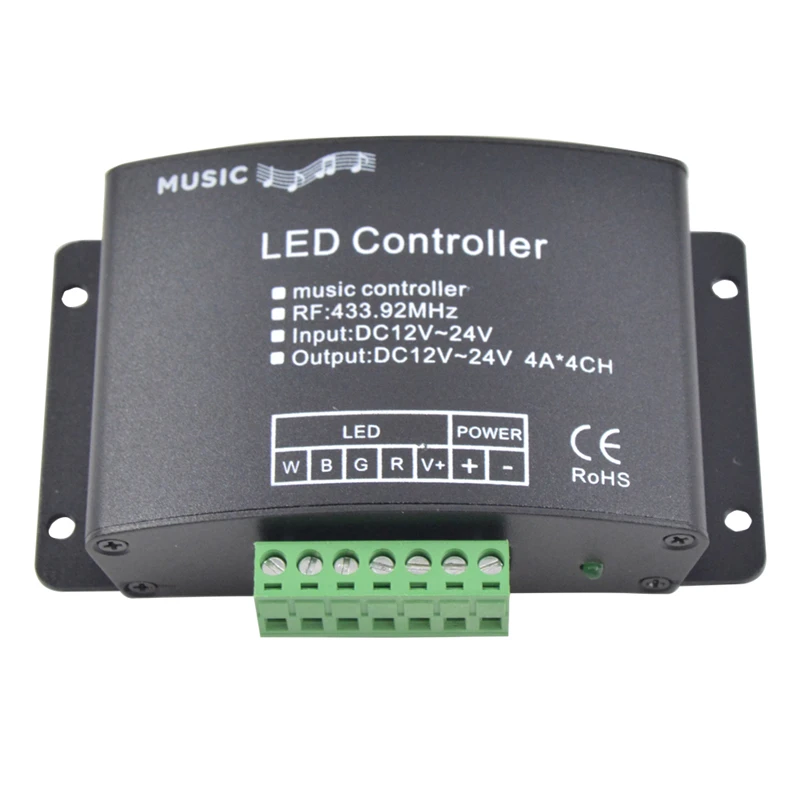 Музыкальный контроллер RGBW с 24 клавишами Радиочастотный пульт дистанционного