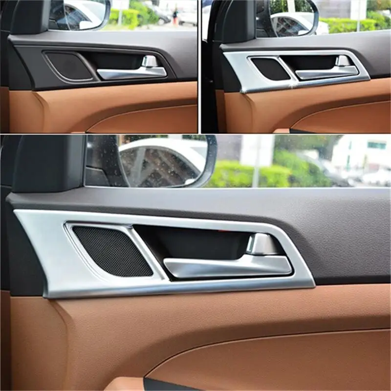 Для HYUNDAI 2015 2016 TUCSON TL хромированная для внутренней дверной ручки крышка чаши