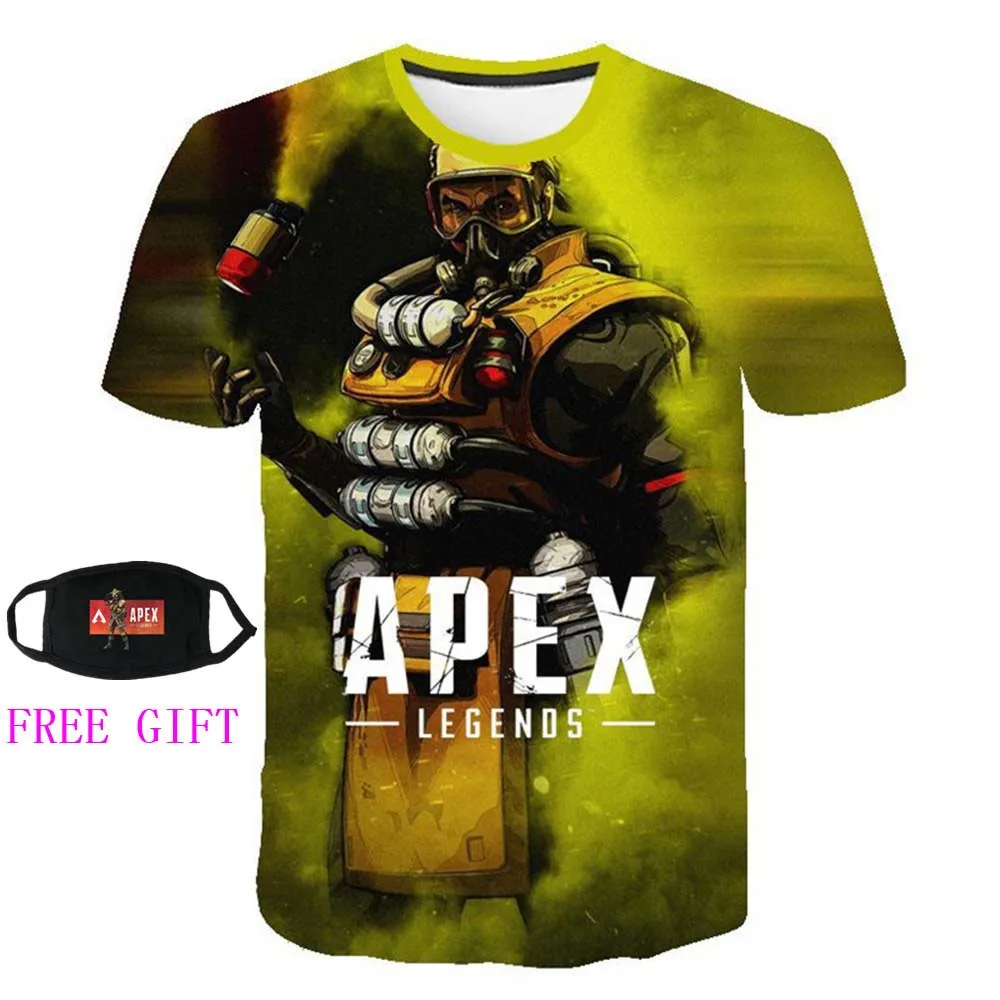 ZSQH Apex легенды футболки черный 100% хлопок unisexxcosplay костюм шорты для женщин рукавом