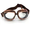 Copp fram Clear len Шлем стимпанк медные стаканы мотоциклетные летные защитные очки винтажные очки пилот байкер очки защитное снаряжение очки - Цвет: Copp fram Clear len