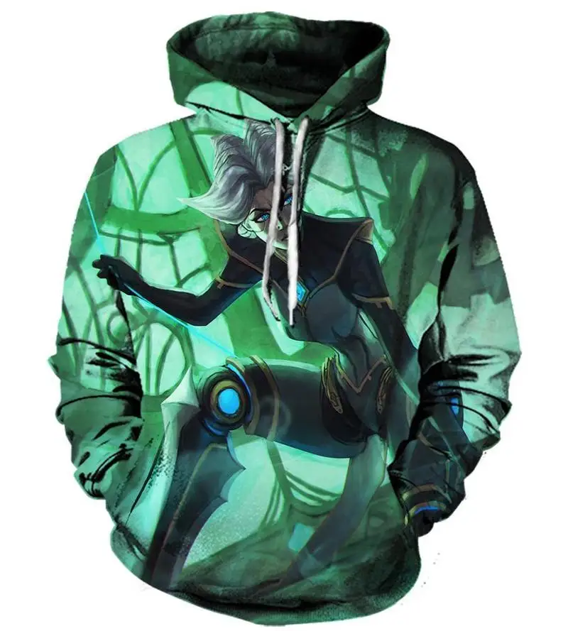 LOL-215 Hoodie Sweatshirt 3d Print Hoodies League of Legends Men Women Autumn Loose Thin Skull 3D Sweatshirts Mens Pullover Lovers Gift - Цвет: LOL-215