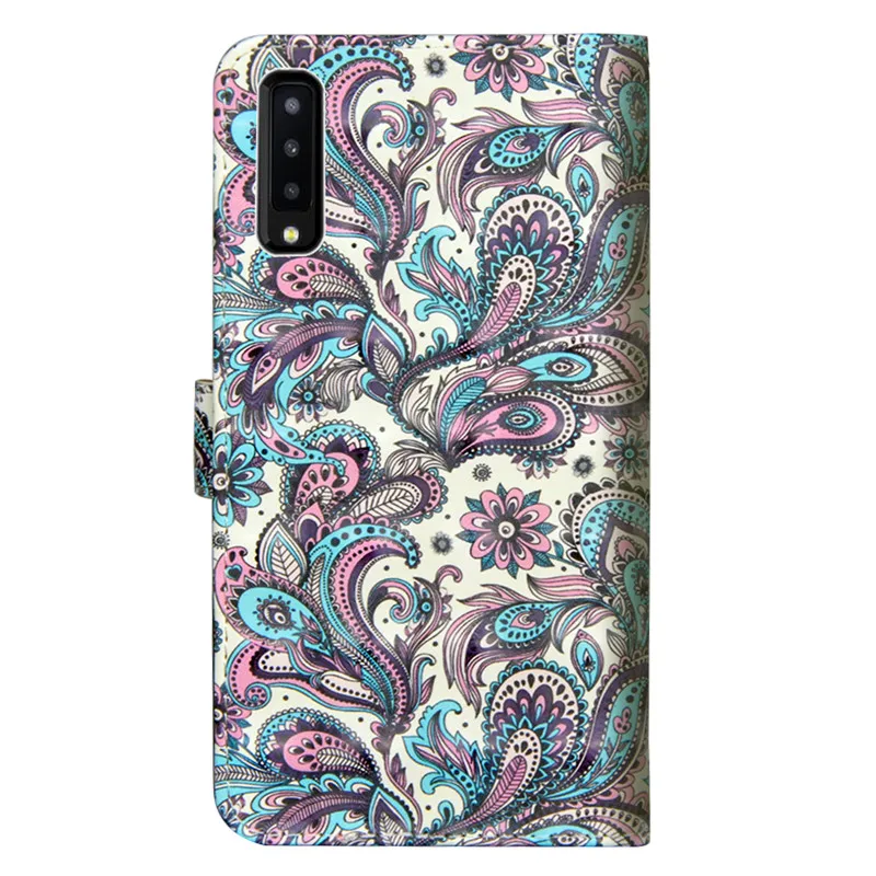 3D Leather Case sFor Funda Samsung Galaxy A7 2018 A750 cover For A9 case Luxury Flip wallet Phone Shell Bags | Мобильные телефоны и