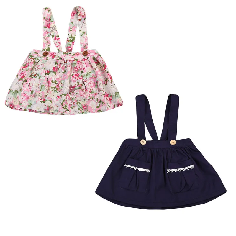 Платье с цветочным принтом для маленьких девочек платье поясом Детская летняя