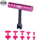 PDR ручные инструменты, Т-образный съемник, набор для удаления вмятин без покраски, вмятины, 10 шт. клеевых вкладок, присоски для грибка