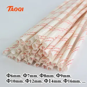 Трубка из мягкого стекловолокна, высокотемпературная плетеная трубка, 1 млот, 6 мм, 7 мм, 8 мм, 9 мм, 10 мм, 12 мм, 14 мм, 16 мм, 600 градусов