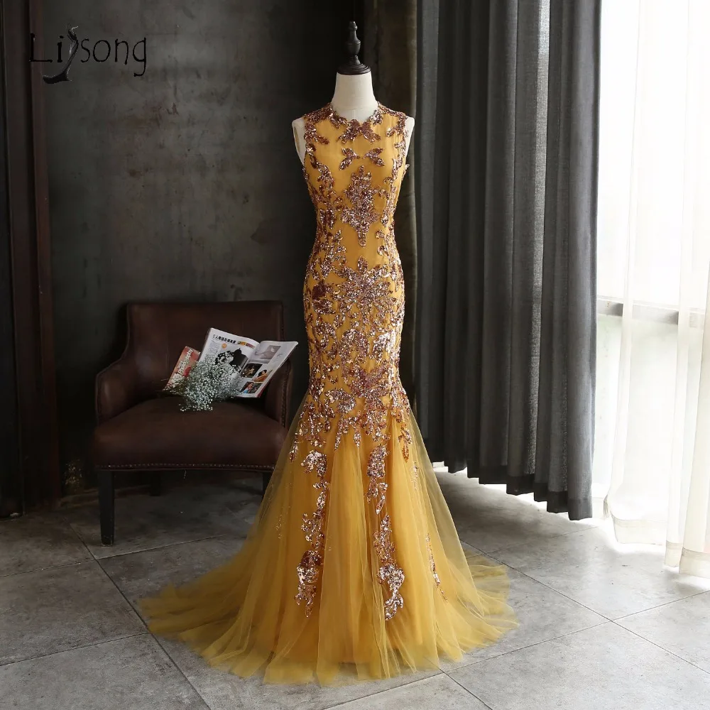 Длинные платья русалки Cic Gold Aso Ebi для выпускного вечера женское официальное