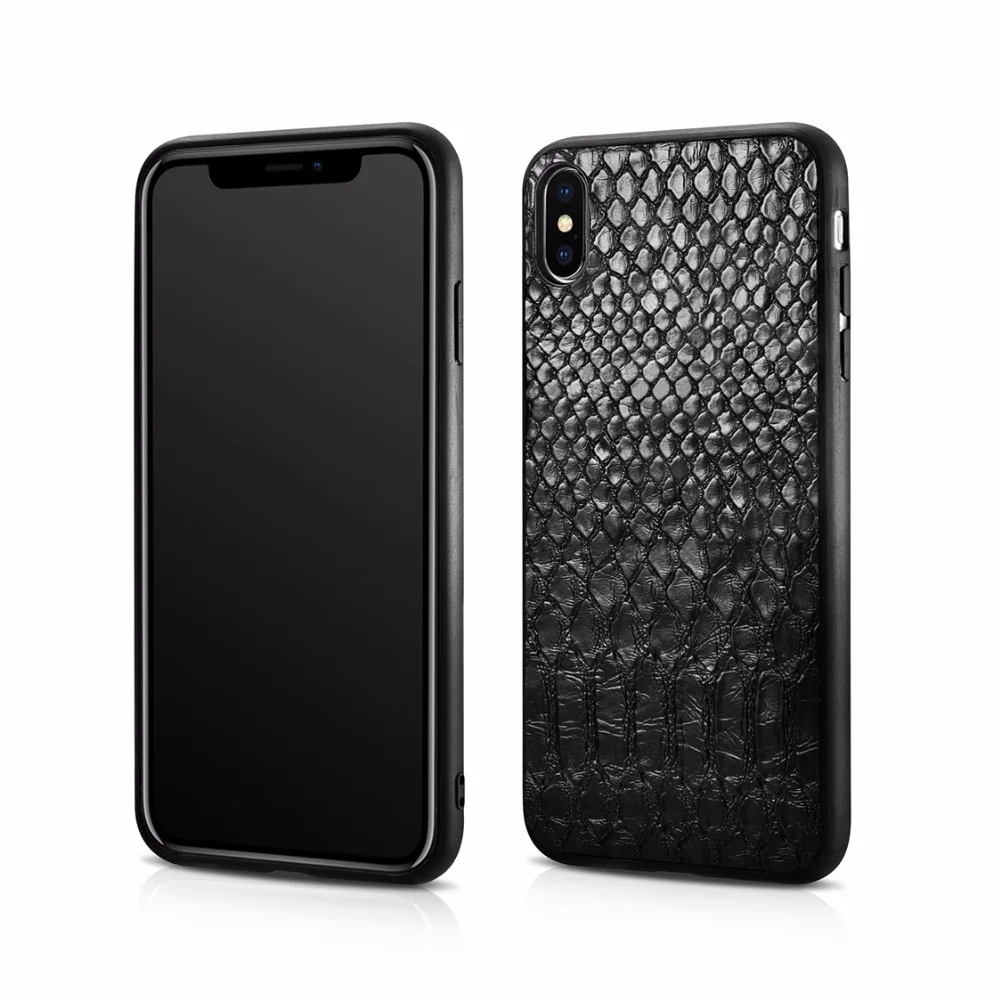 Чехол для задней панели XOOMZ из кожи питона нового дизайна iPhone XS простой стильный