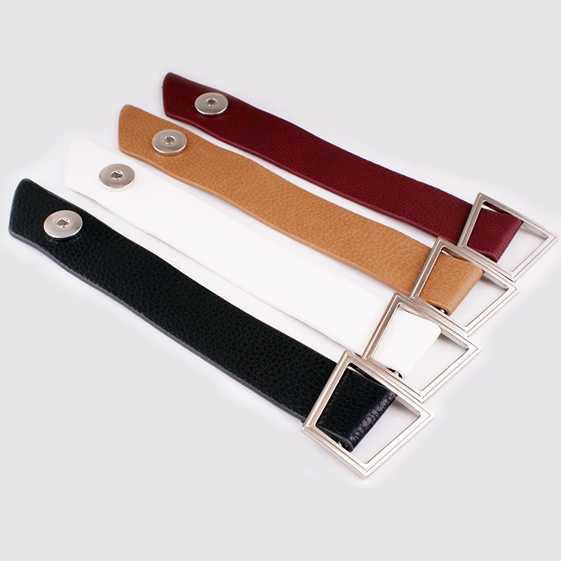 fashion DIY 18mm PU leather Snap button jewelry bracelet GIRLS Women BR2305 | Украшения и аксессуары