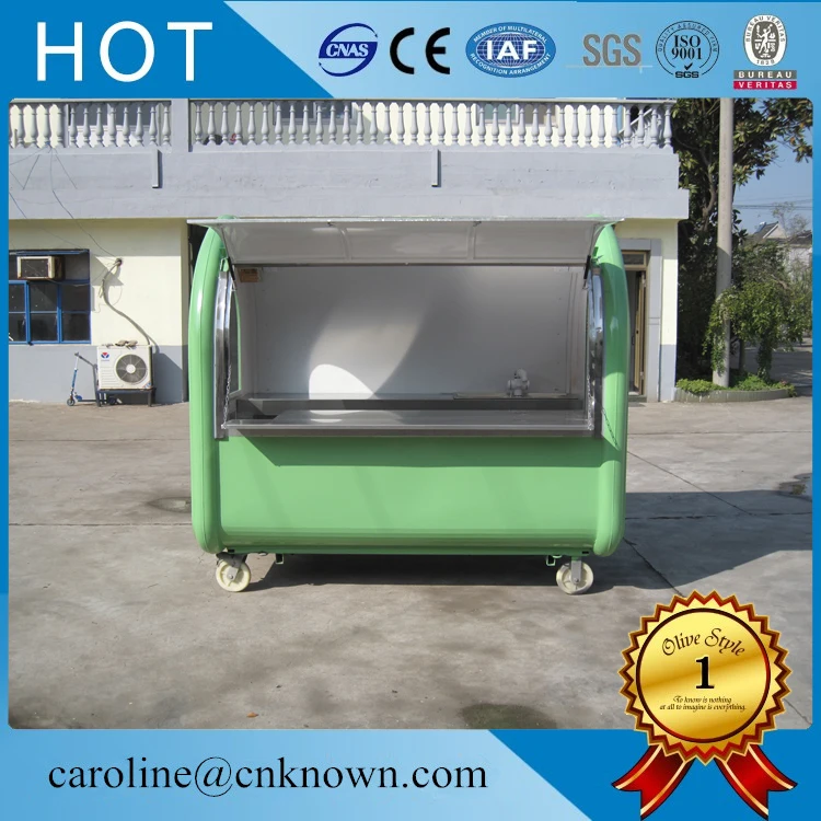 

New designed mobile food cart with wheels