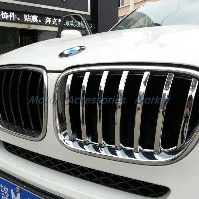Новая хромированная передняя решетка Накладка для BMW X3 F25 2011 2012 2013 2014 2015 2016|front grill
