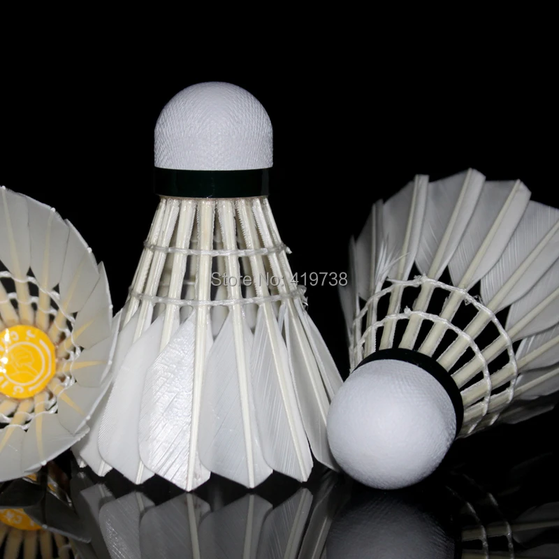 Оригинальные Воланы chaopai yellow class B из гусиного пера для бадминтона воланы