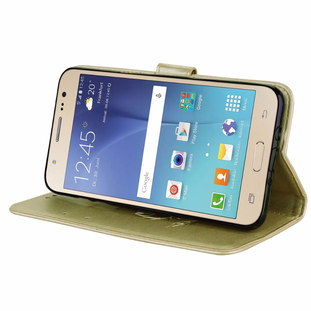 Ouzifish для Samsung Galaxy J7 2016 случае ПУ кожаный чехол телефона J710F sm j710f с разъем карты|for