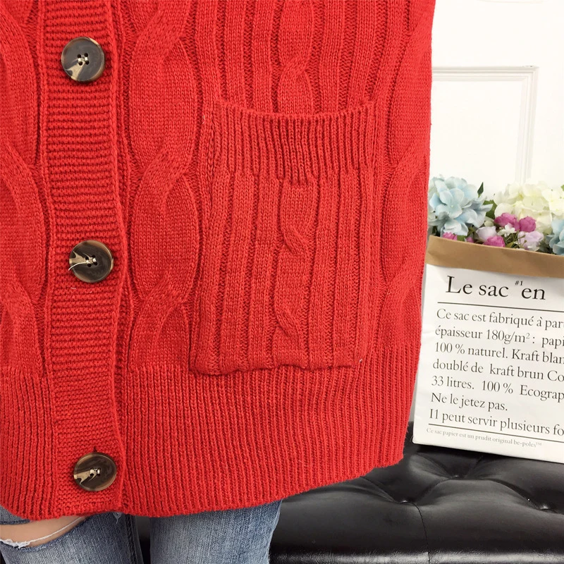 TIGENA Clearance Thick Warm Knitted Long Cardigan Women |
