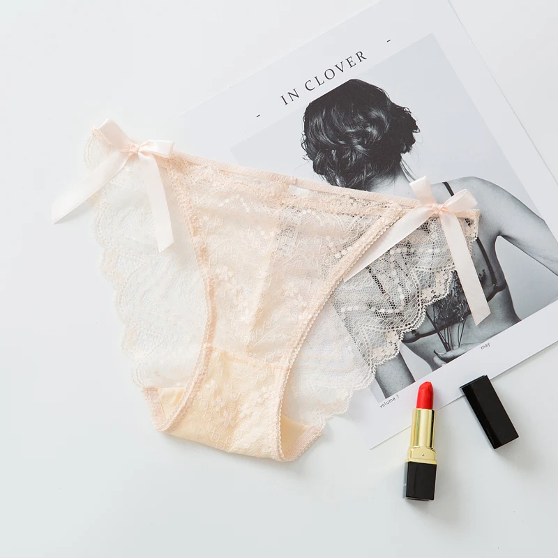 Кружево хлопок промежность трусики женские пикантные umderwear кружевные трусы для