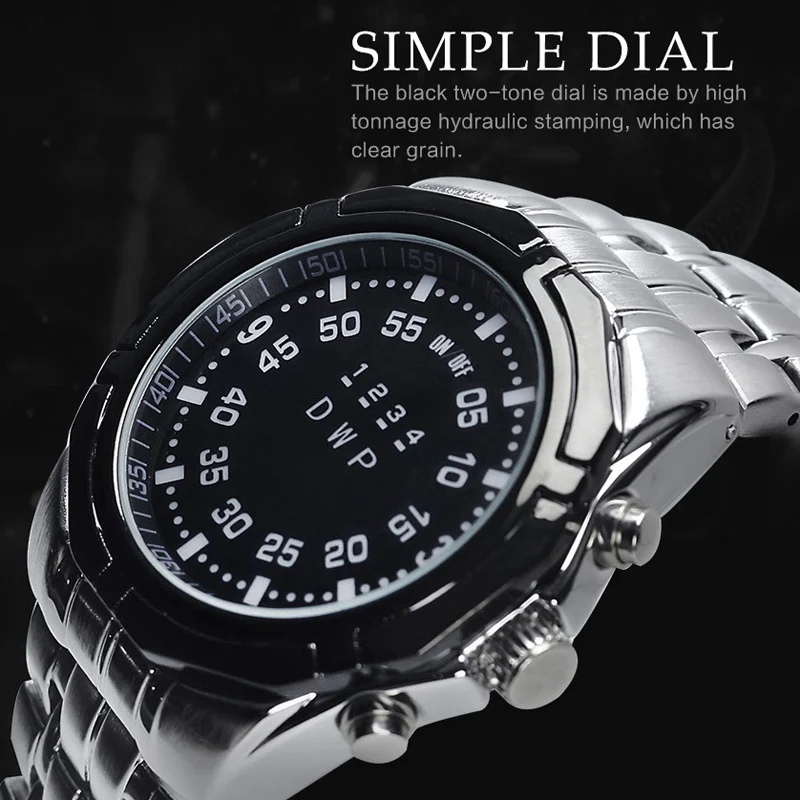 Новинка Роскошные мужские часы TVG из нержавеющей стали светодиодные спортивные