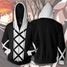 BLEACH Kenpachi zaroki Косплей костюмы 2019 Выбеленные толстовки с капюшоном