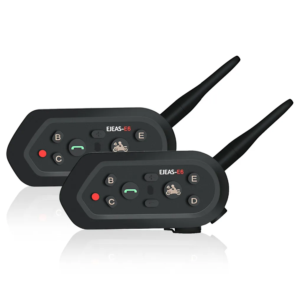 EJEAS 2PCE 1200m E6 мотоциклетный шлем Интерком мото система Vox Bluetooth Мотоциклетный